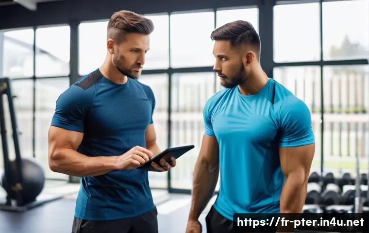 퍼스널트레이너 필수 실습 주제 - **Prompt 1: The Expert Assessment**
"A professional female sports coach, mid-30s, with a warm, a...